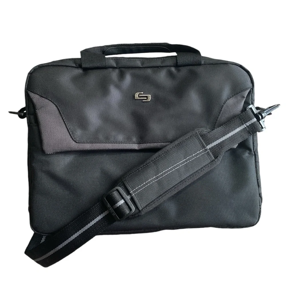Solo New York EUC Padded 14” Laptop Black Shoulder Bag Briefcase